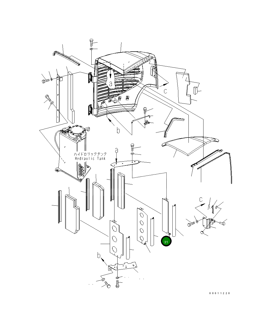 Крышка 22M-03-22250 Komatsu