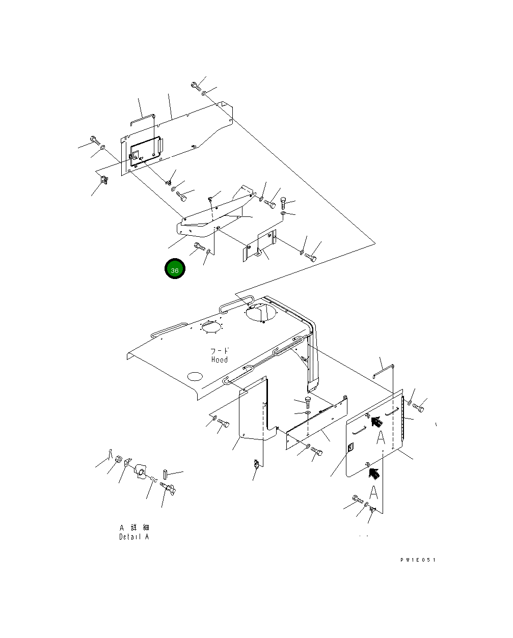 Крышка 196-54-36330 Komatsu