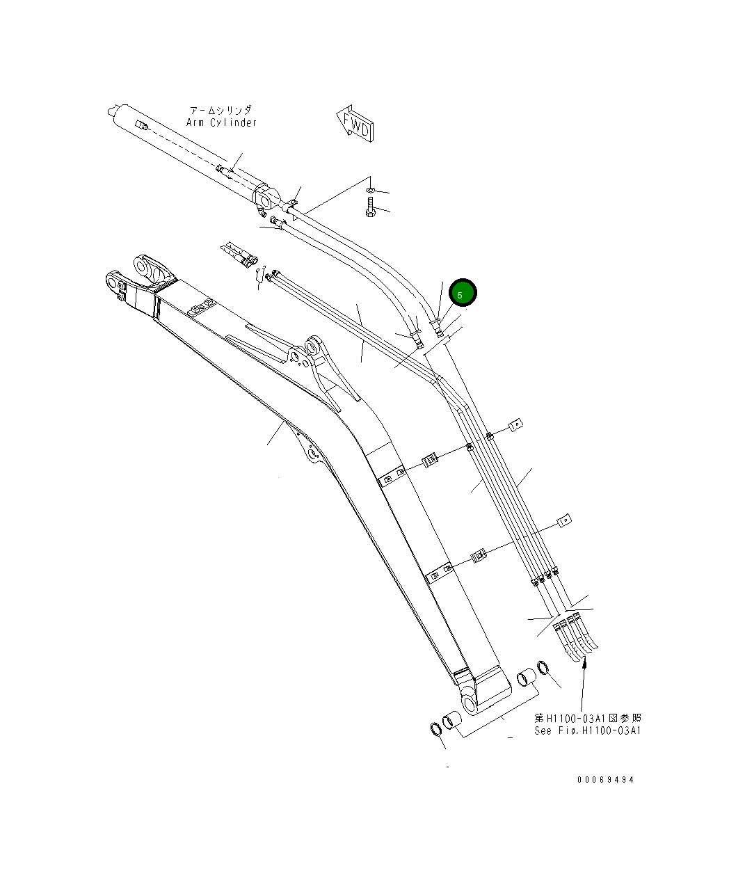 Крышка 22L-62-33460  Komatsu