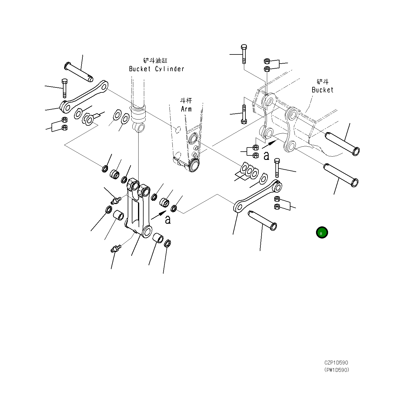 Болт 20Y-70-32450  Komatsu