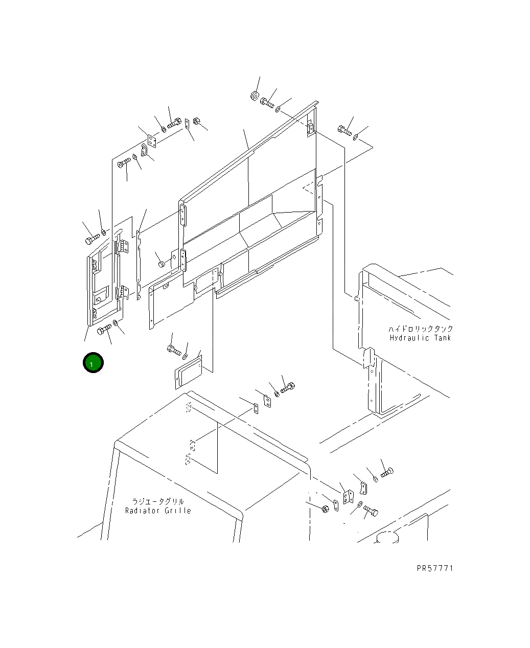 Крышка 26C-54-13510  Komatsu