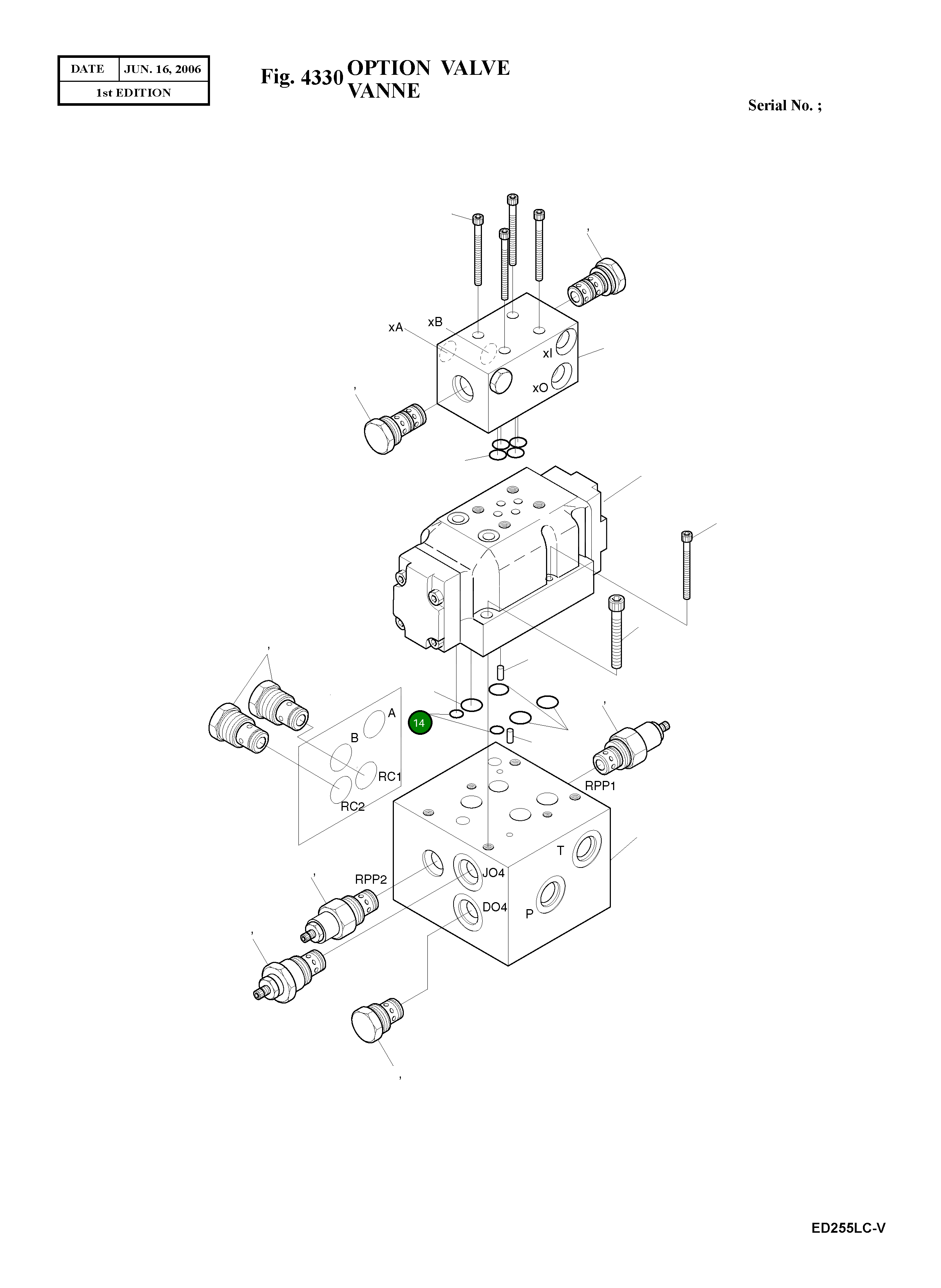 Кольцо уплотнительное (O-Ring) 2180-1217D13 Komatsu