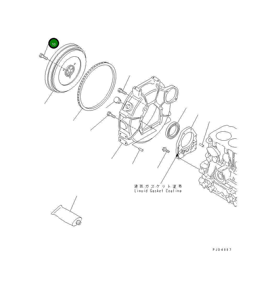Болт 456-705 Komatsu