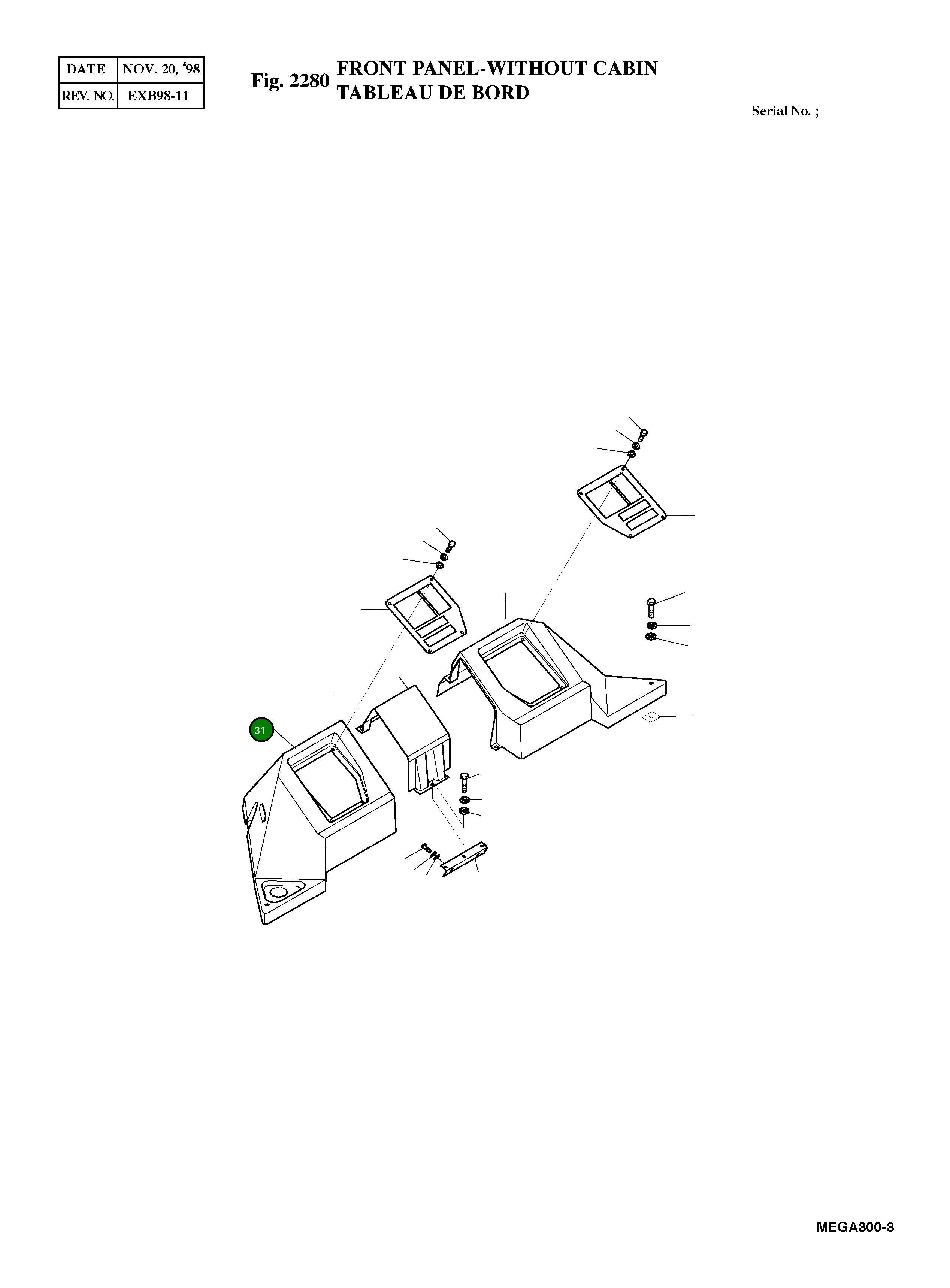 Крышка 4621-3928  Komatsu