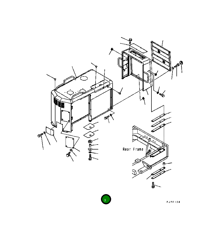 Крышка 23B-54-B1140 Komatsu