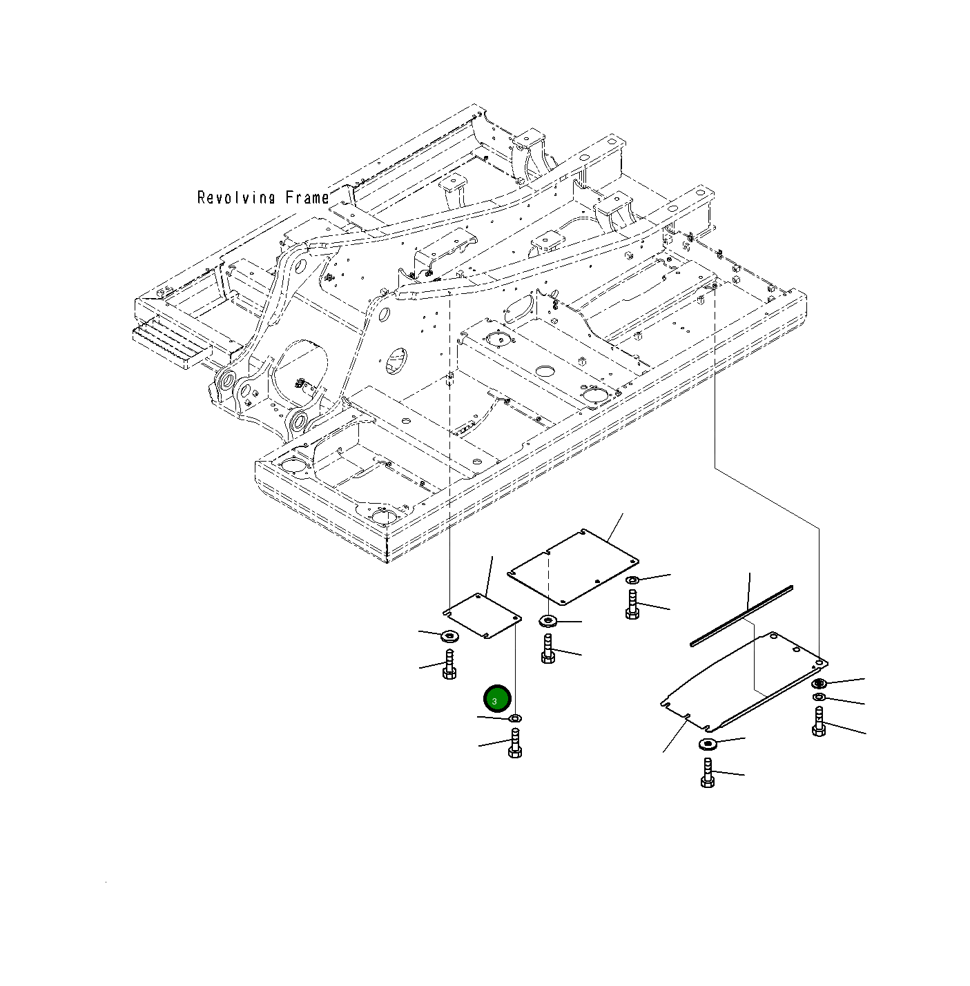Крышка 21K-54-J1150 Komatsu