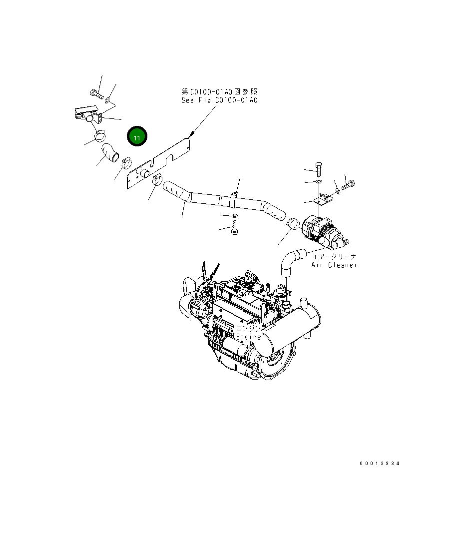 Крышка 22M-01-21910 Komatsu