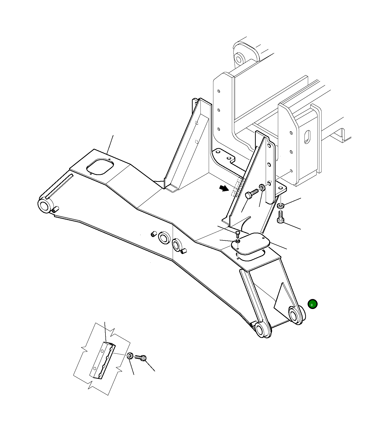 Крышка 395-47-11470 Komatsu