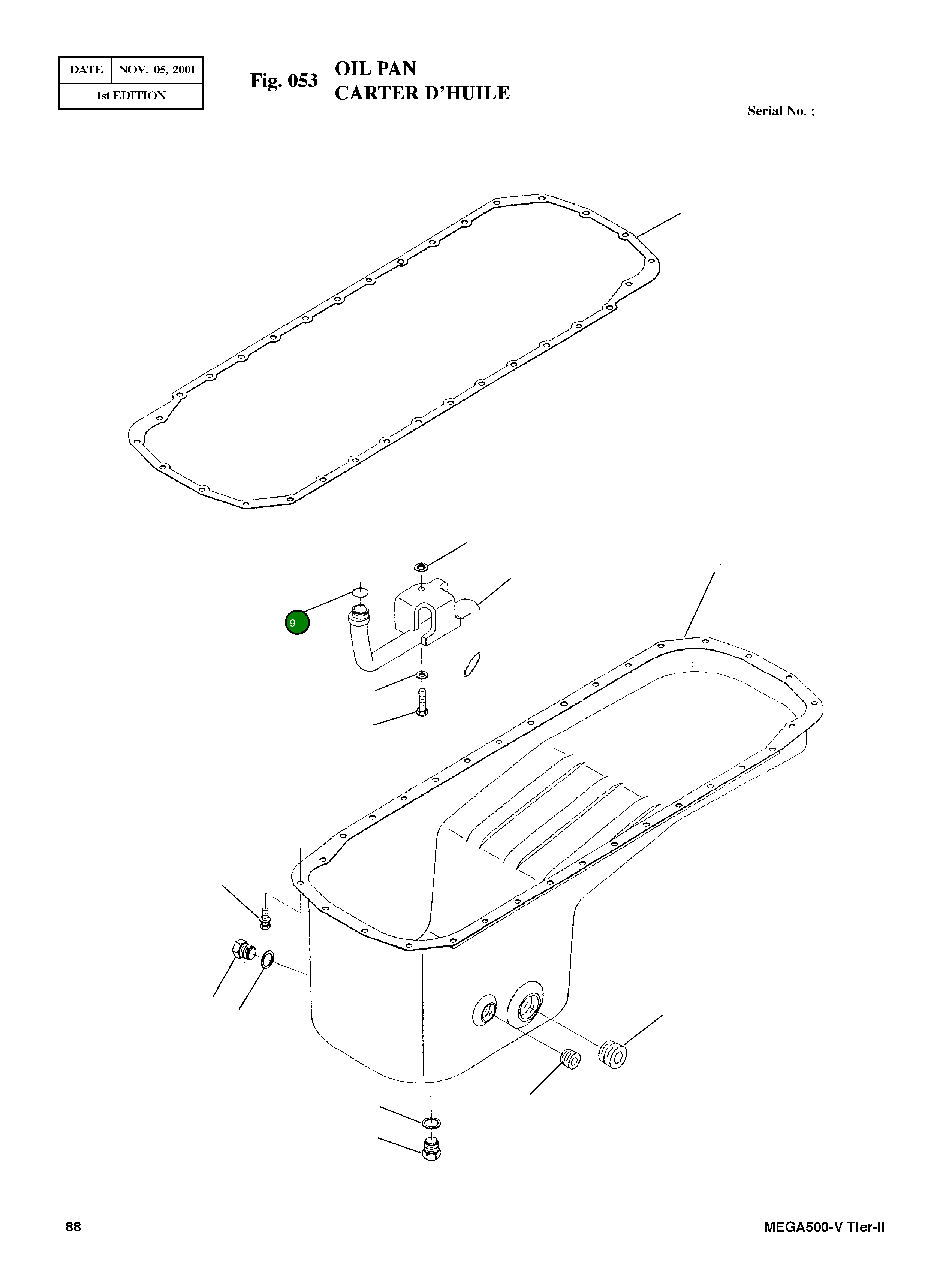 Кольцо уплотнительное (O-Ring) 3032787 Komatsu