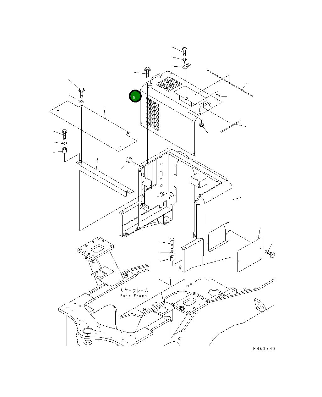 Крышка 425-54-21322 Komatsu