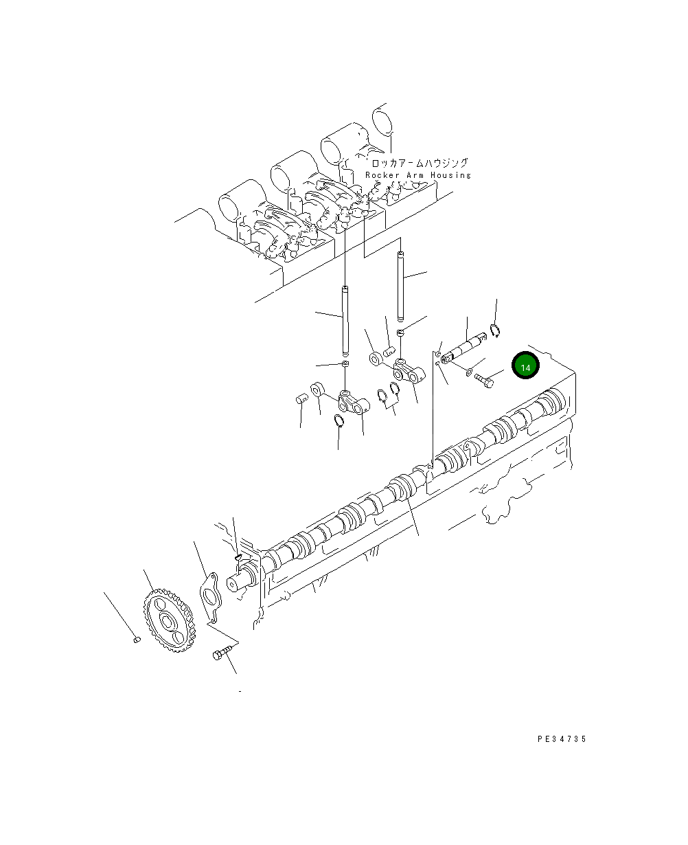 Болт 6162-43-2450 Komatsu