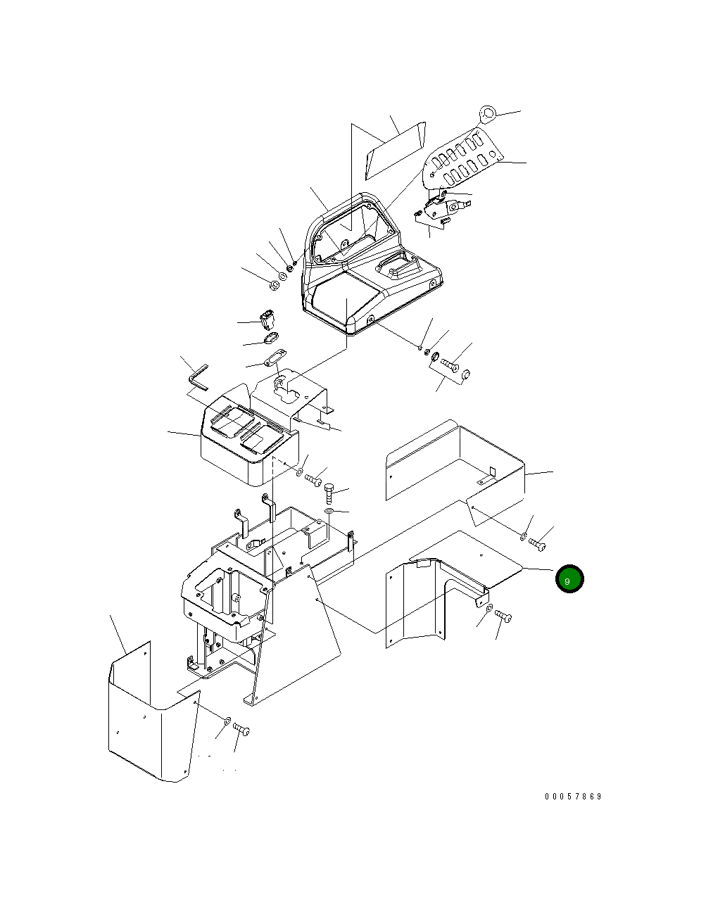 Крышка 423-S35-4370  Komatsu