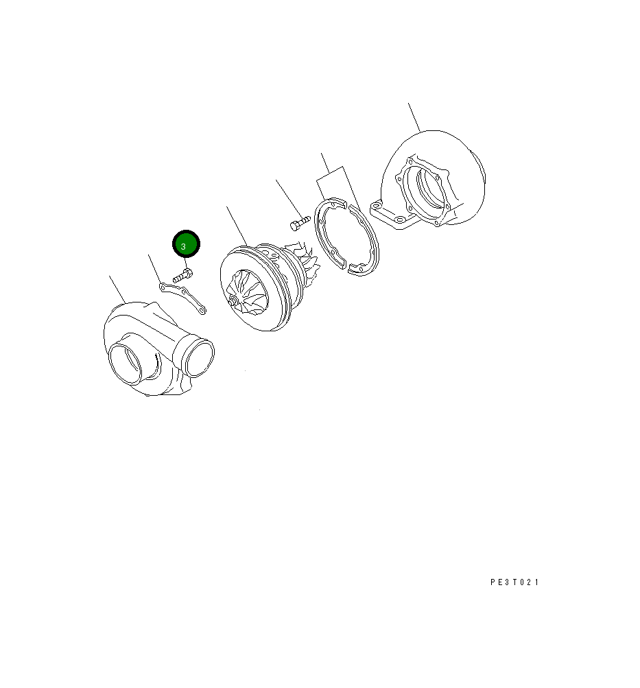 Болт GA400975-0203 Komatsu