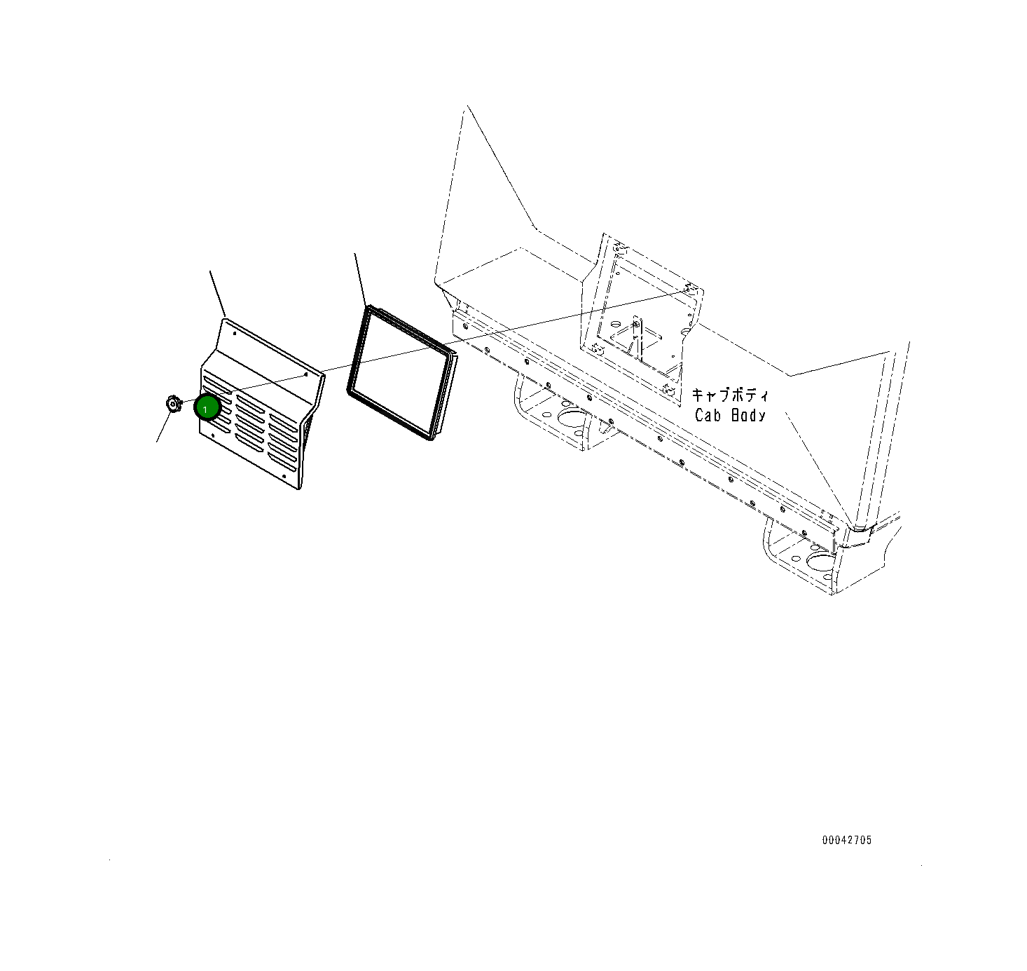 Крышка 561-07-85710 Komatsu