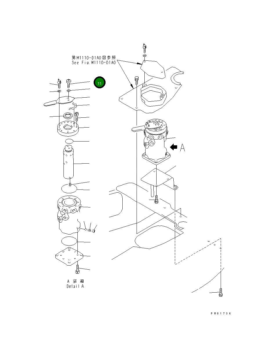 Болт YM182900-77240 Komatsu