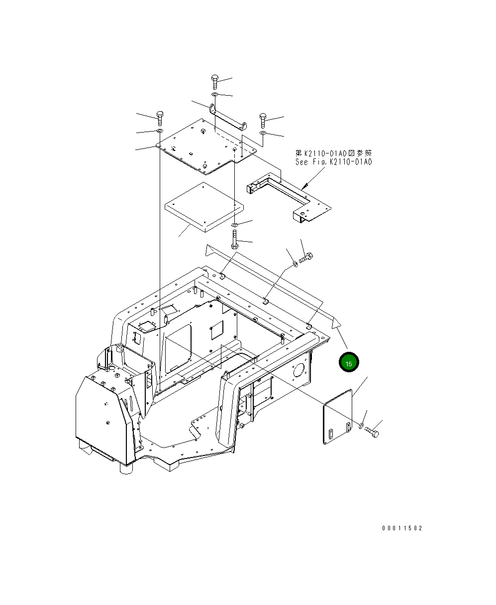 Крышка 198-54-74550 Komatsu