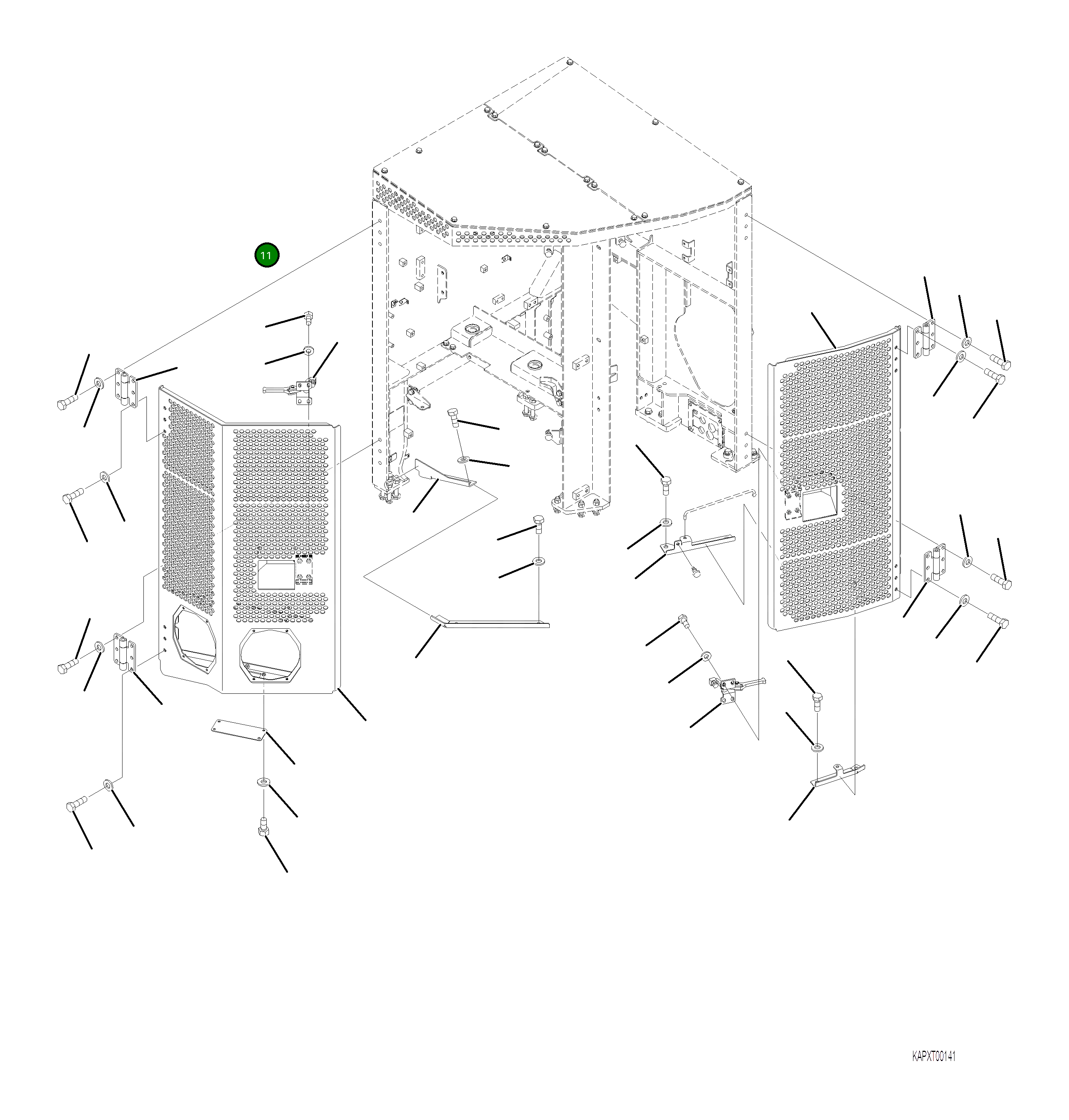 Крышка 4A1-54-22971 Komatsu