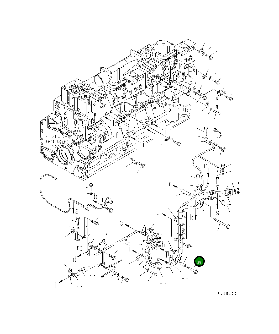 Болт 01435-01080 Komatsu