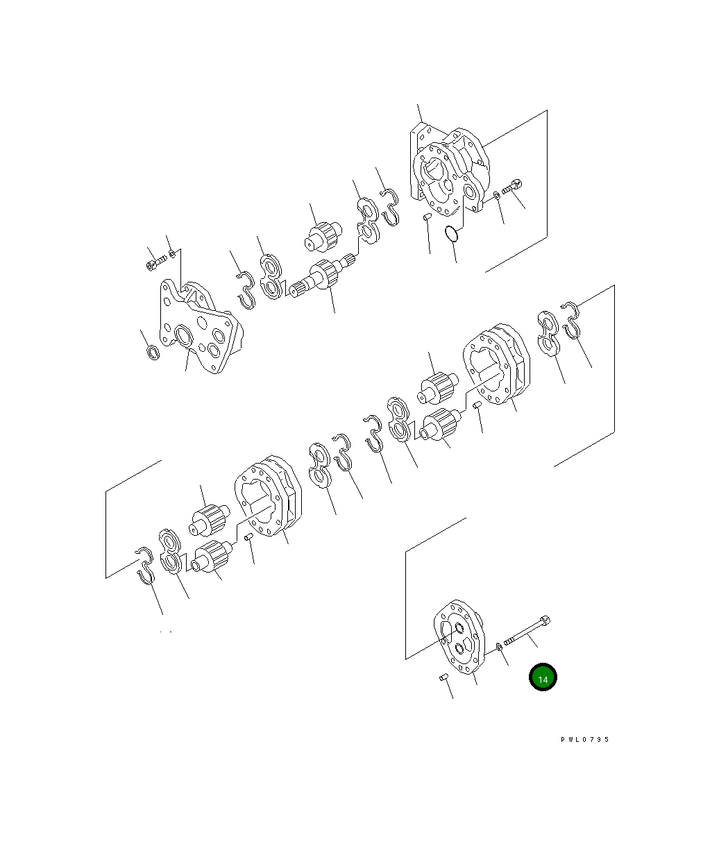 Болт 705-17-02660 Komatsu