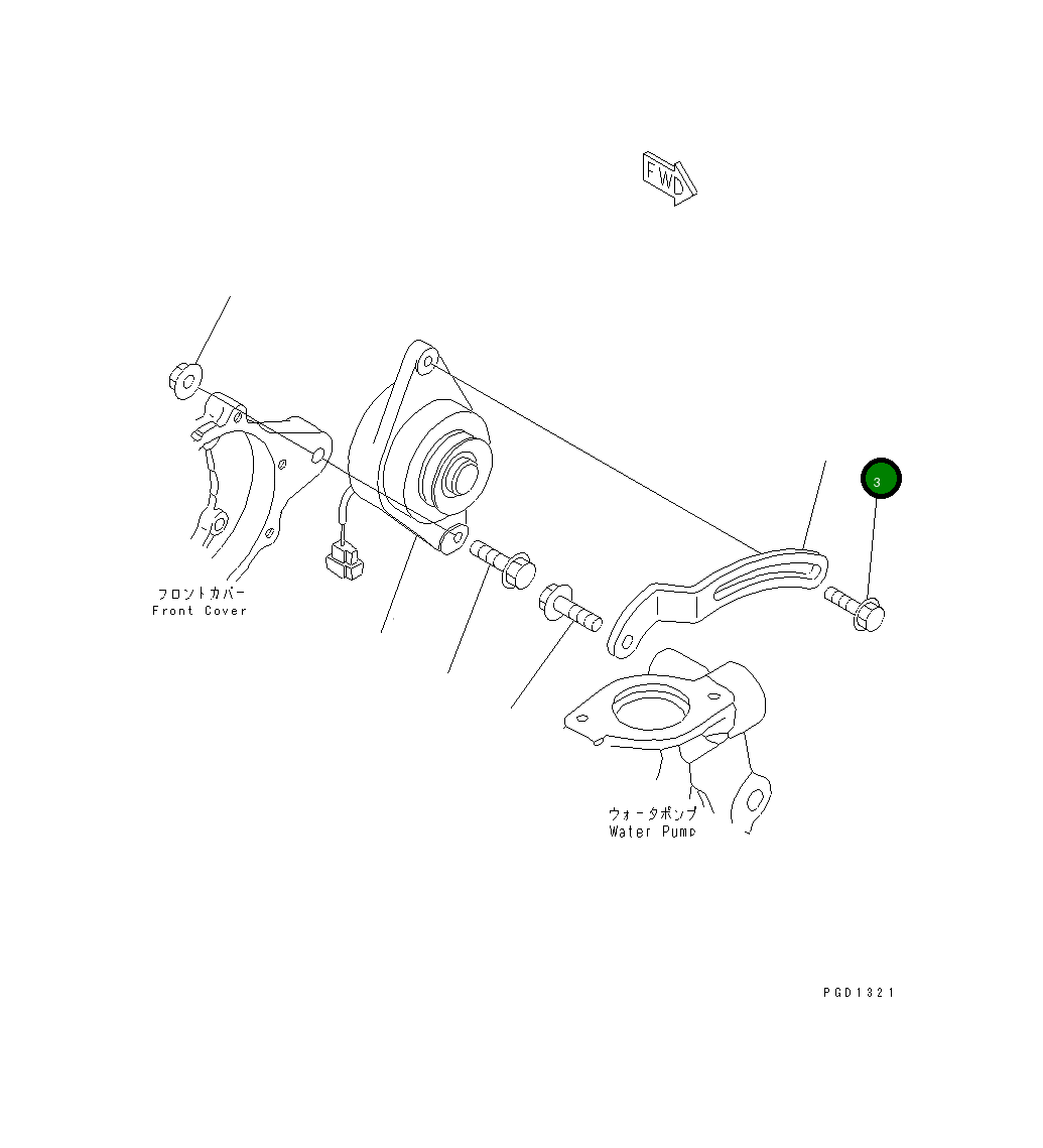 Болт 456-745 Komatsu