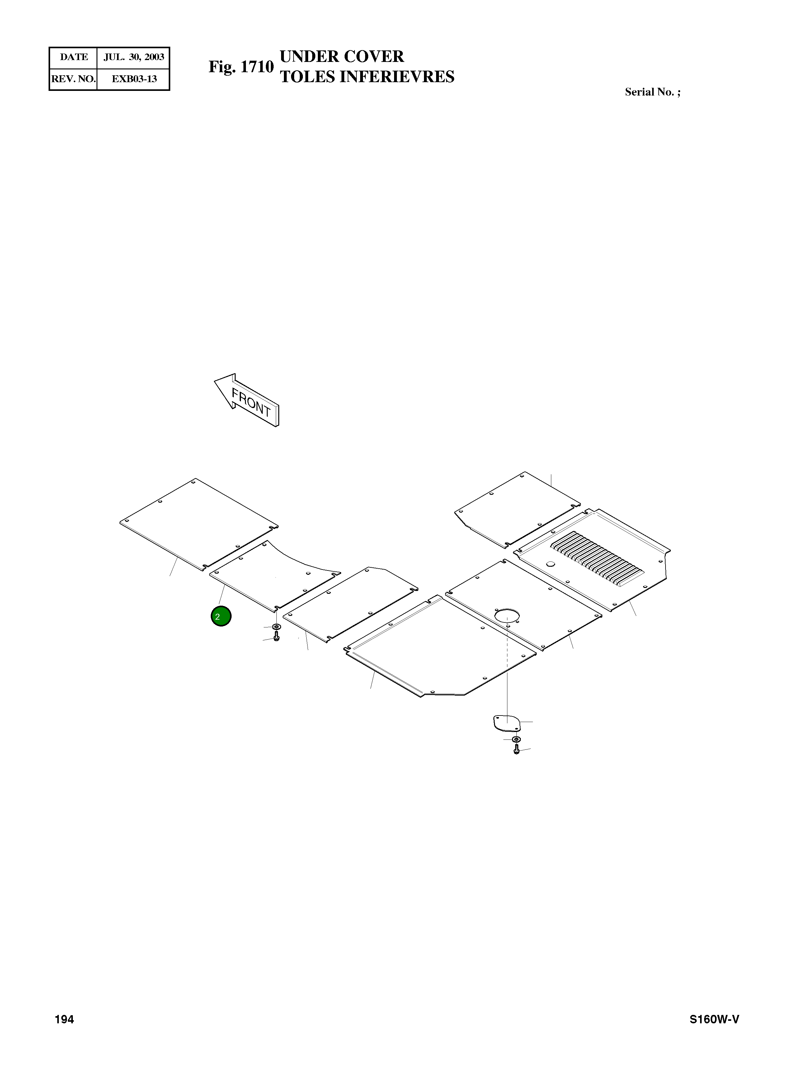 Крышка 2621-3625B Komatsu