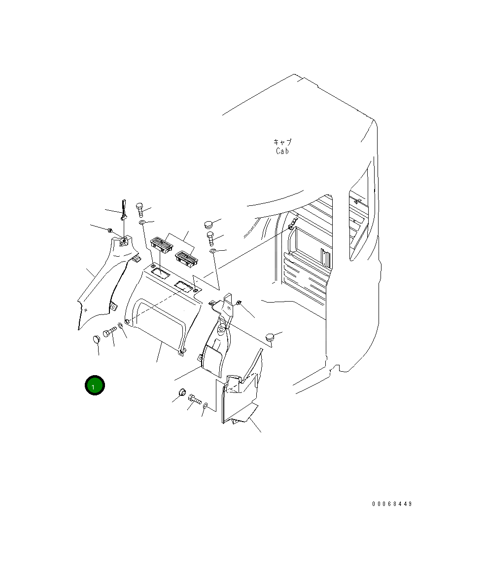 Крышка 22U-54-27341 Komatsu