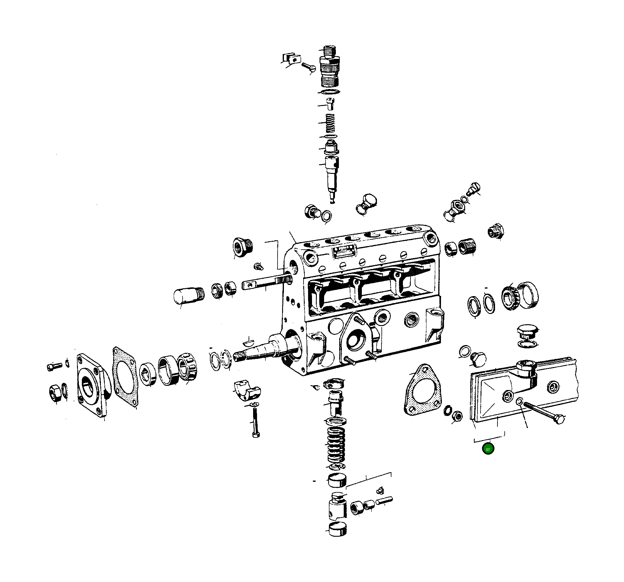 Крышка 3237301M91 Komatsu
