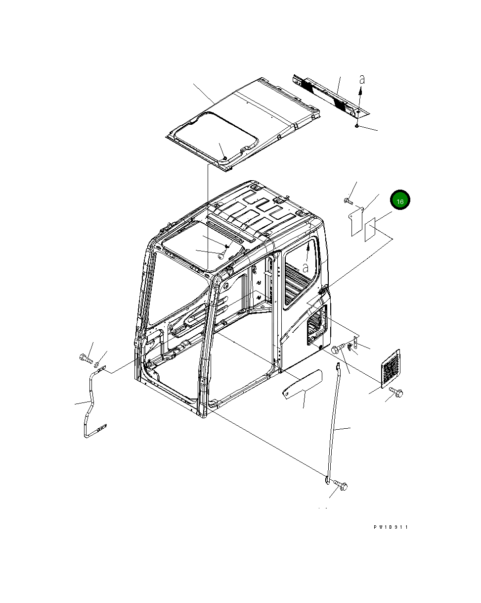 Крышка 20Y-979-6910 Komatsu
