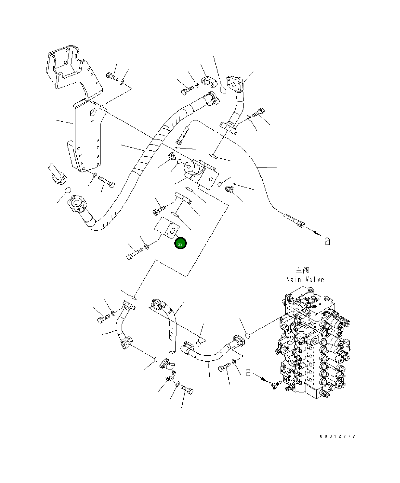 Болт 01252-71225 Komatsu