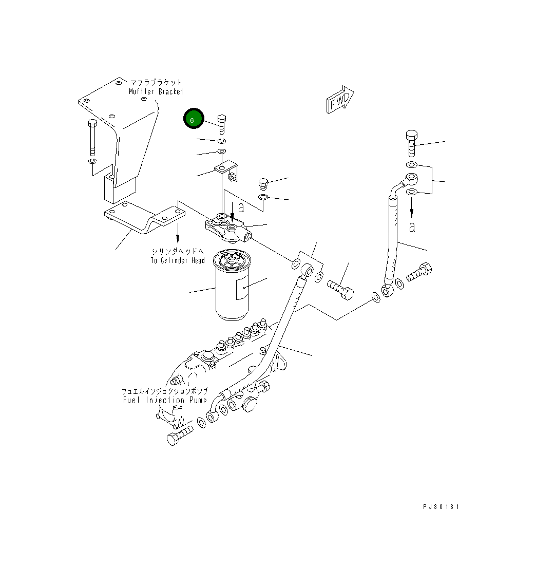 Болт 01010-31030 Komatsu