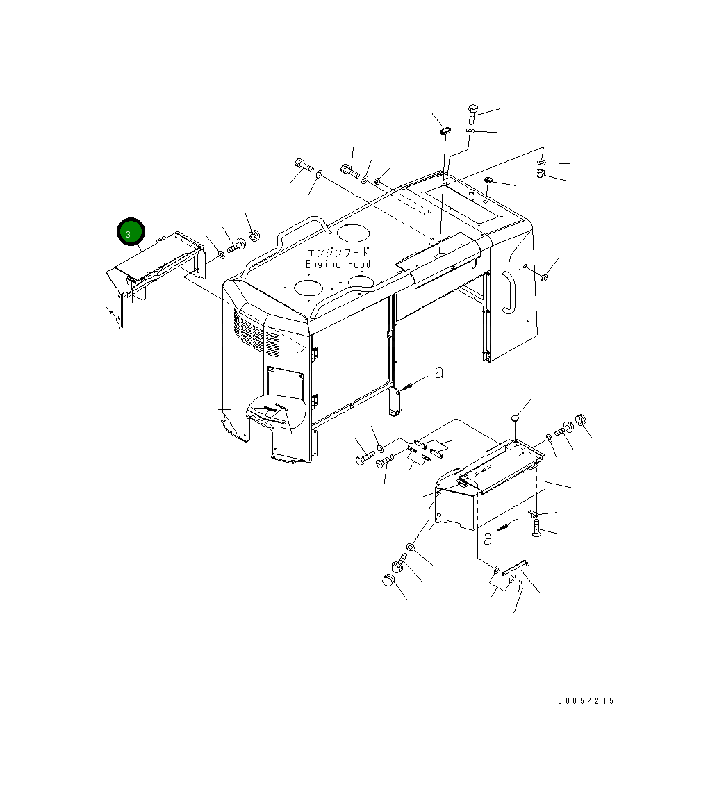 Крышка 23B-54-63260  Komatsu