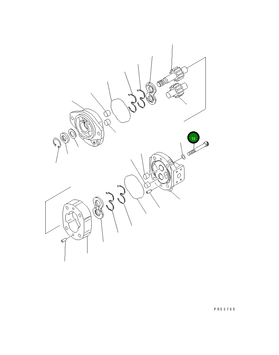 Болт 01253-61210  Komatsu