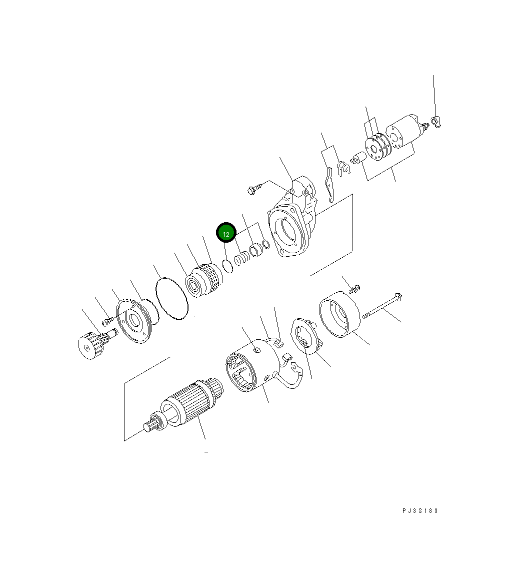 Кольцо уплотнительное (O-Ring) YM129910-77540 Komatsu