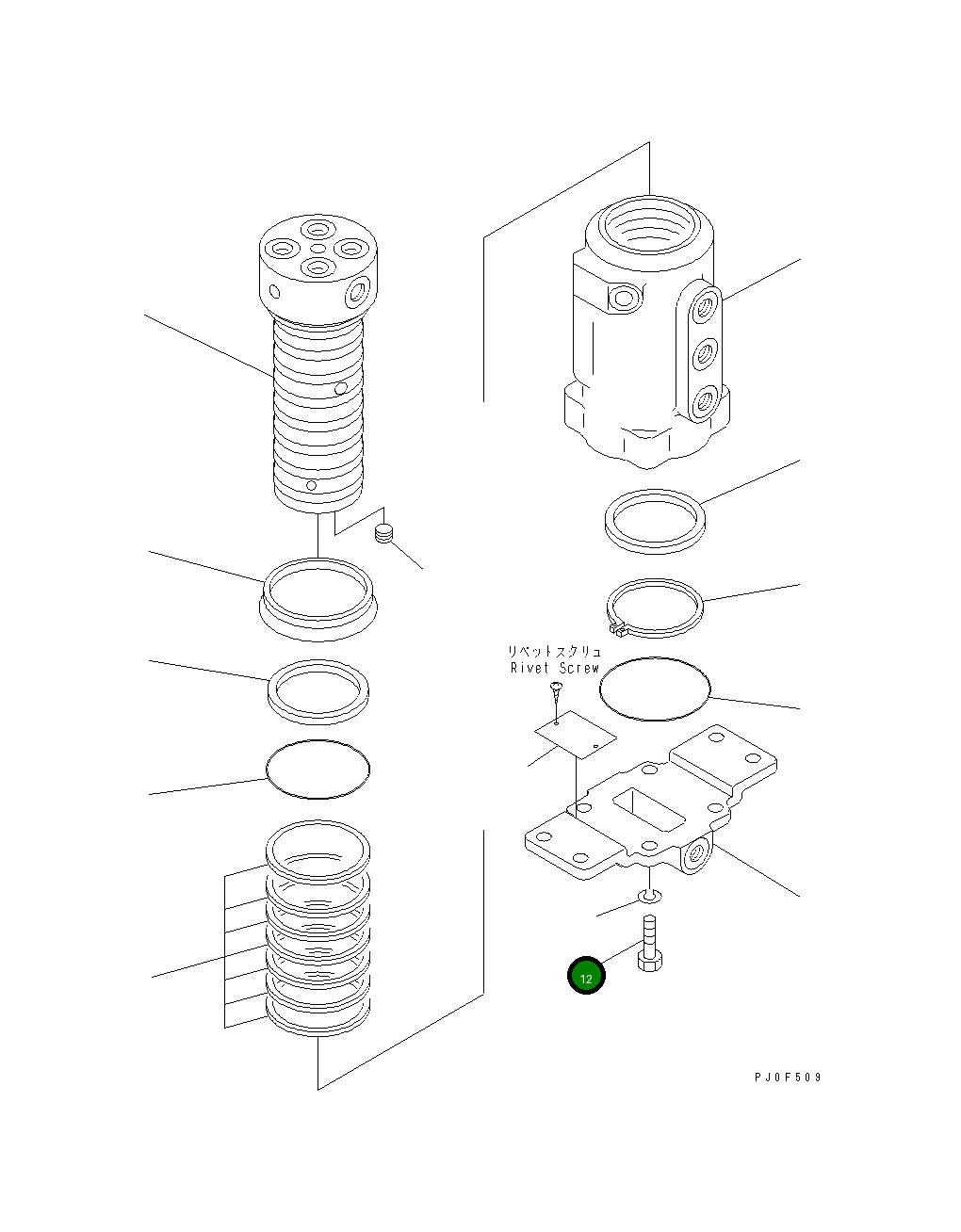 Болт TUM8X20 Komatsu