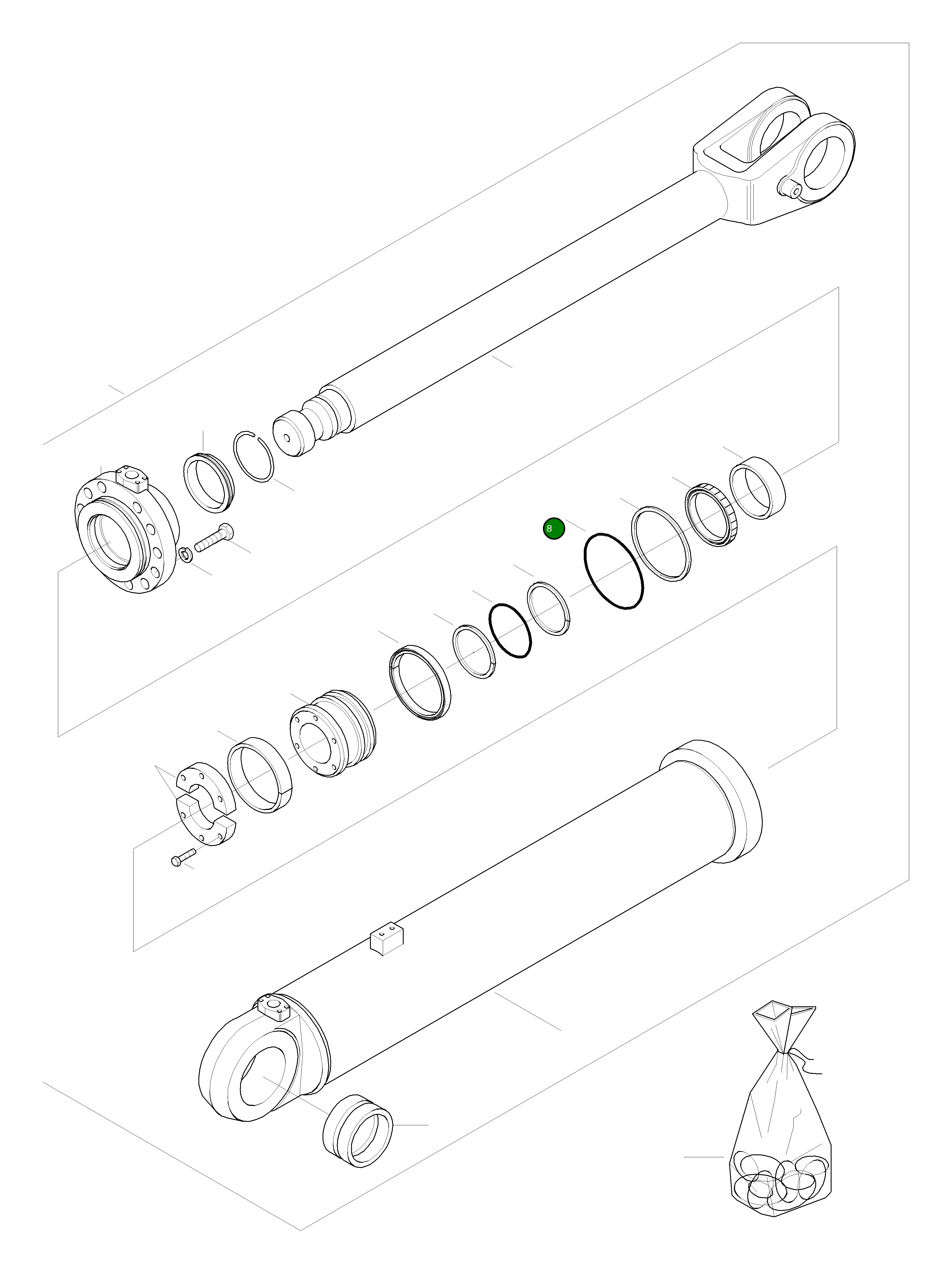 Кольцо уплотнительное (O-Ring) 423-63-H2P03 Komatsu