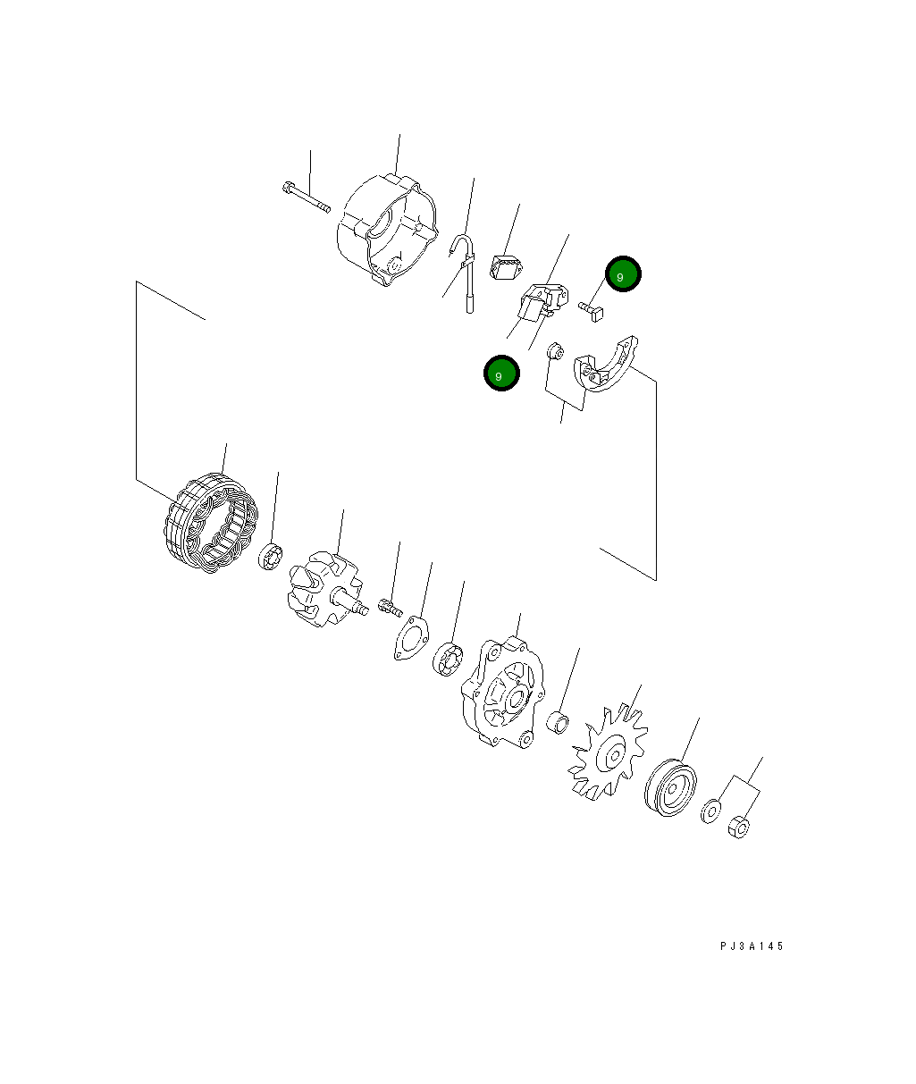 Болт YM124080-77520  Komatsu