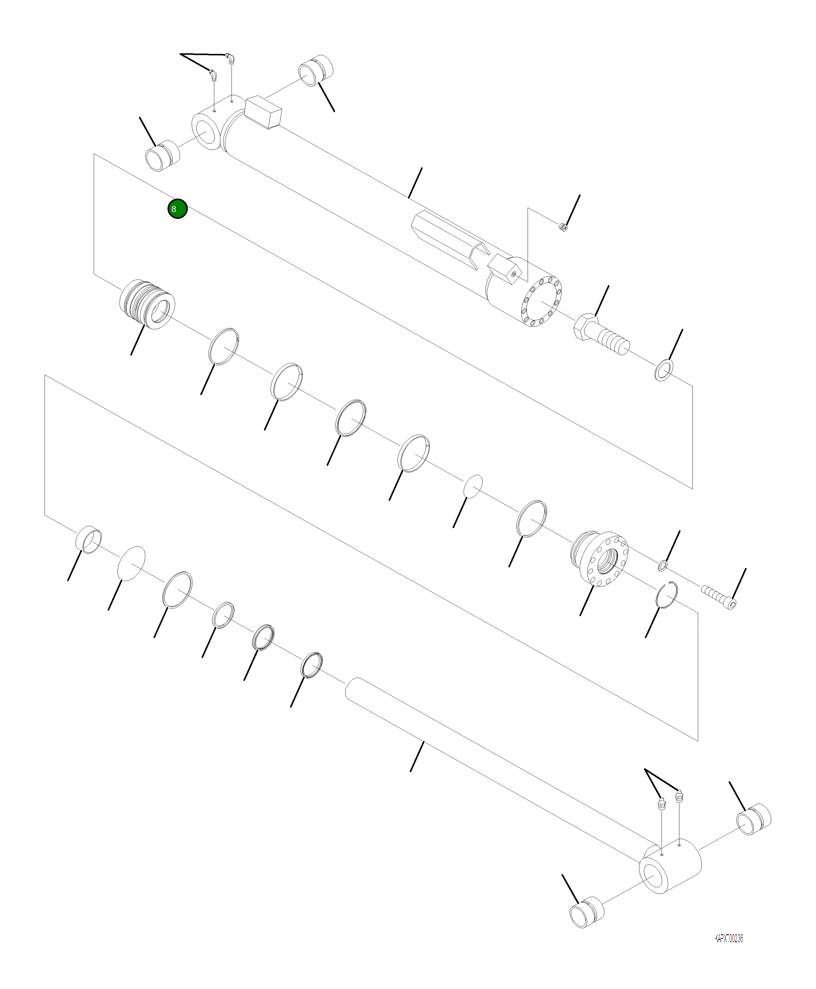 Кольцо уплотнительное (O-Ring) 4A1-6C-10280 Komatsu