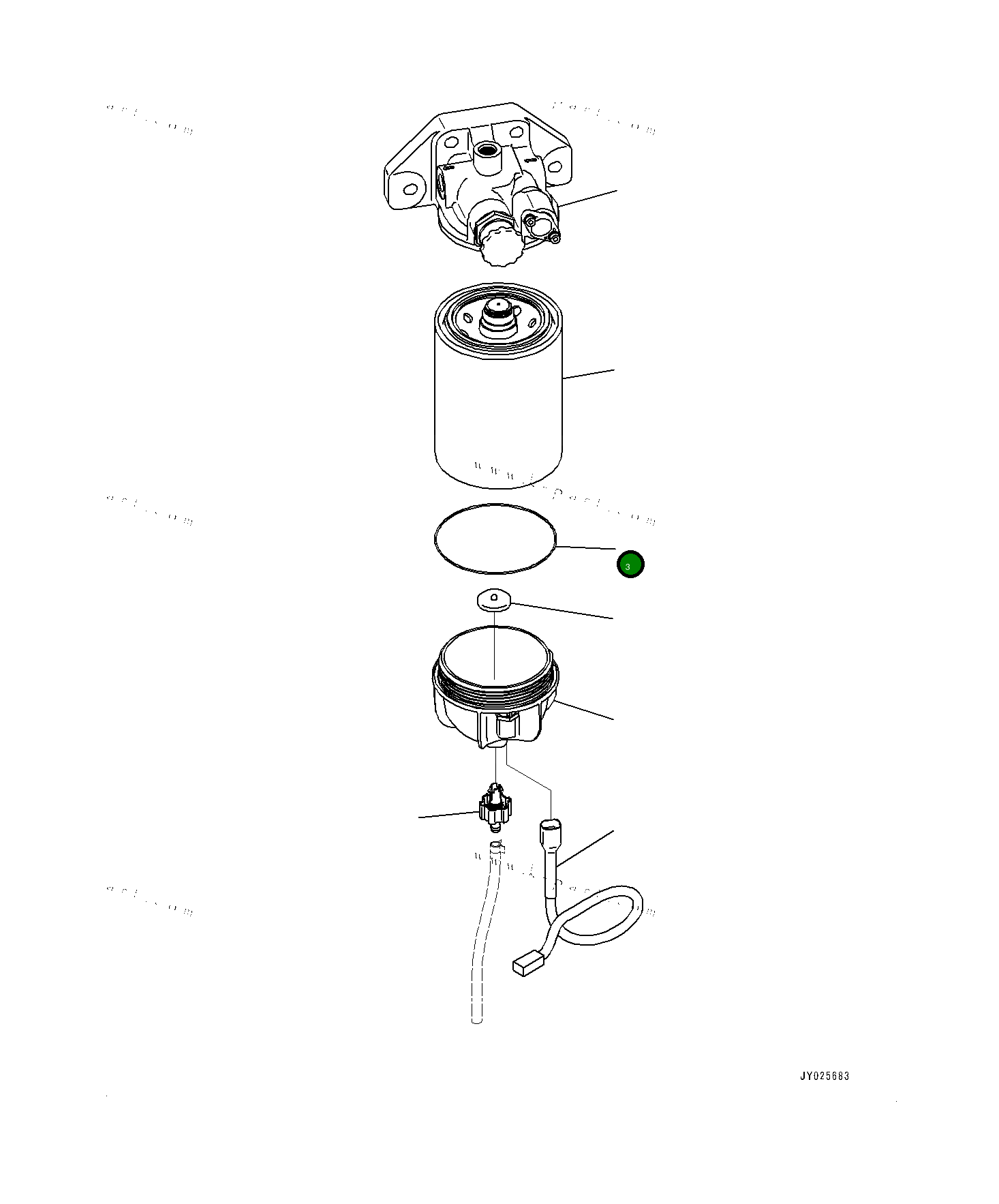 Кольцо уплотнительное (O-Ring) 6003115631 Komatsu