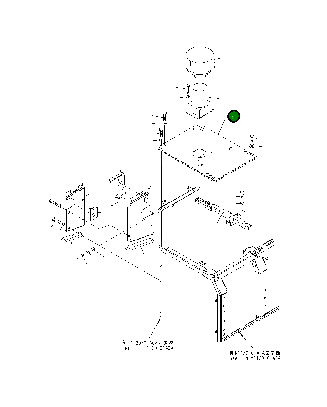 Крышка 206-54-KA320 Komatsu