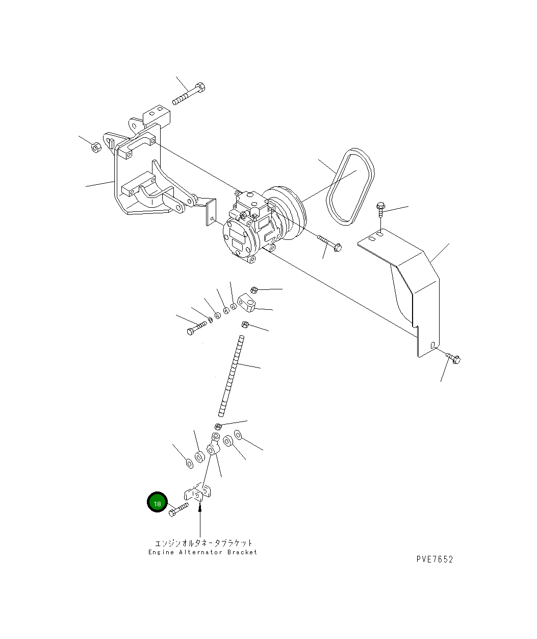 Болт 01018-21465  Komatsu