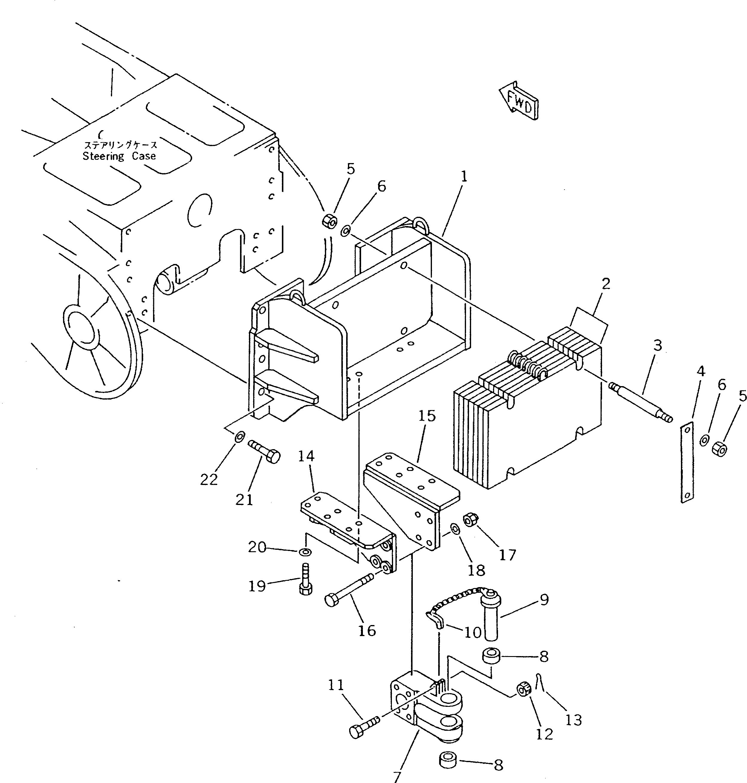 Болт 15A-69-21120  Komatsu