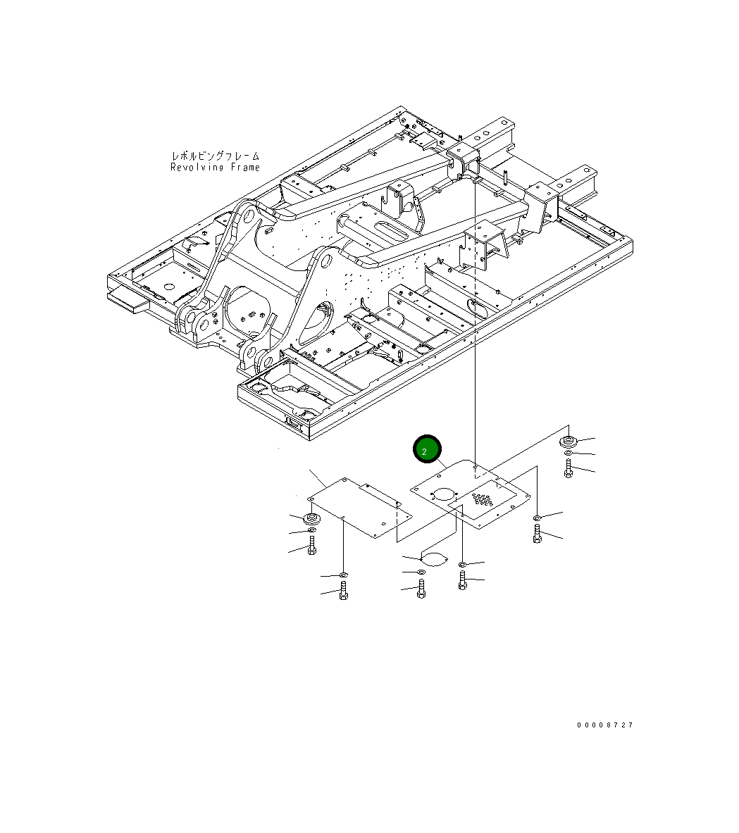 Крышка 21M-54-14791  Komatsu
