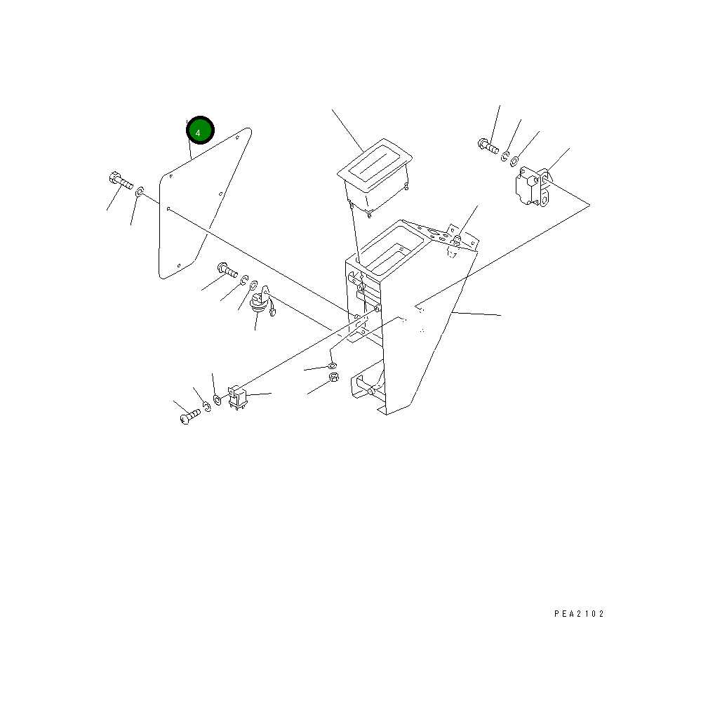 Крышка 21X-54-23530  Komatsu