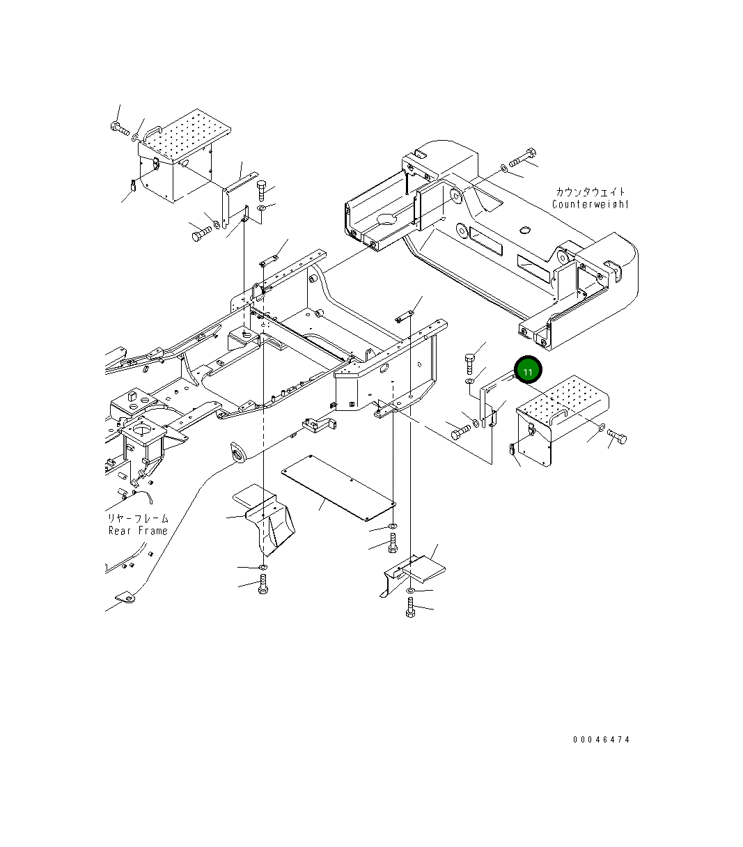 Крышка 425-06-34251  Komatsu