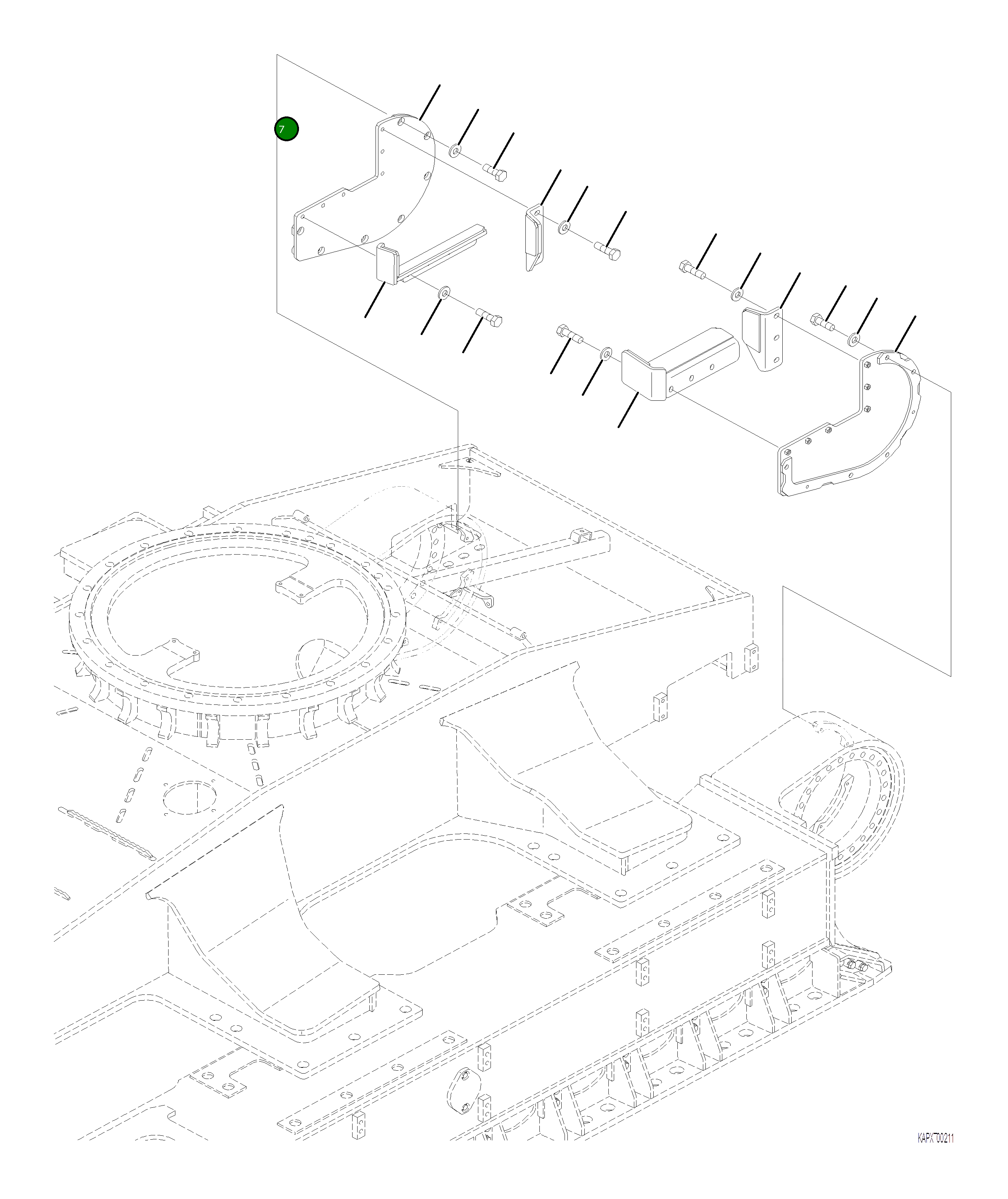Крышка 4A1-27-21280 Komatsu