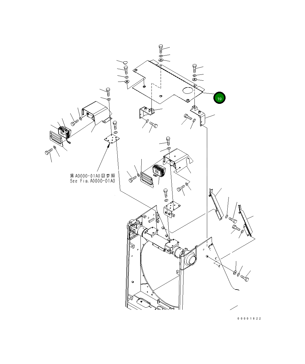 Крышка 154-54-78140 Komatsu