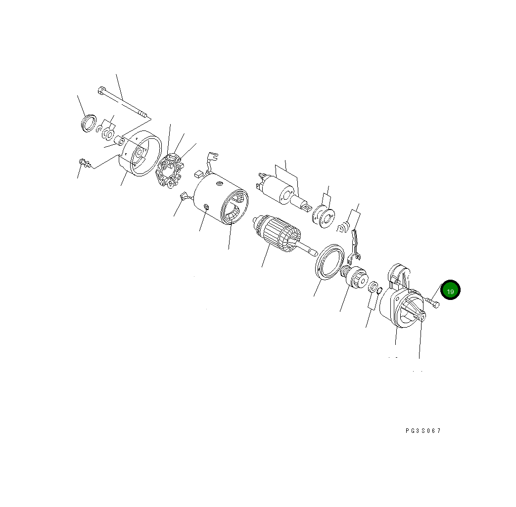 Болт YMX21145867  Komatsu
