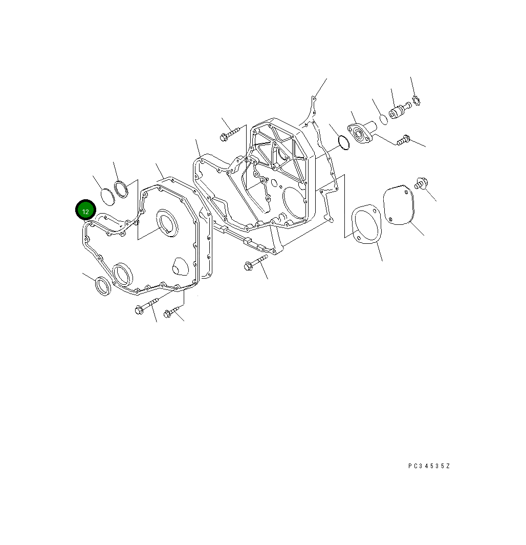 Крышка 6734-21-3110 Komatsu