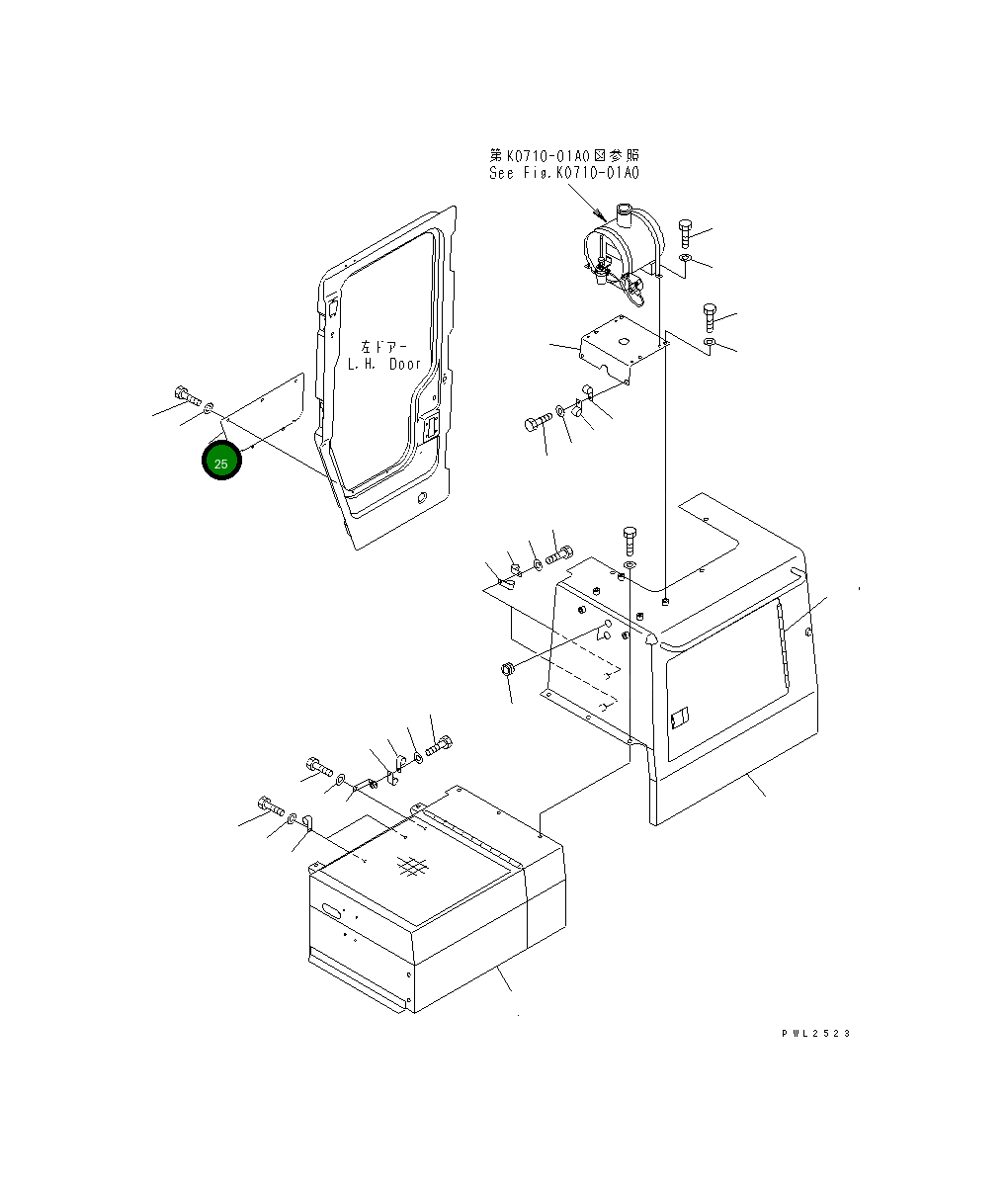 Крышка 198-911-8370 Komatsu