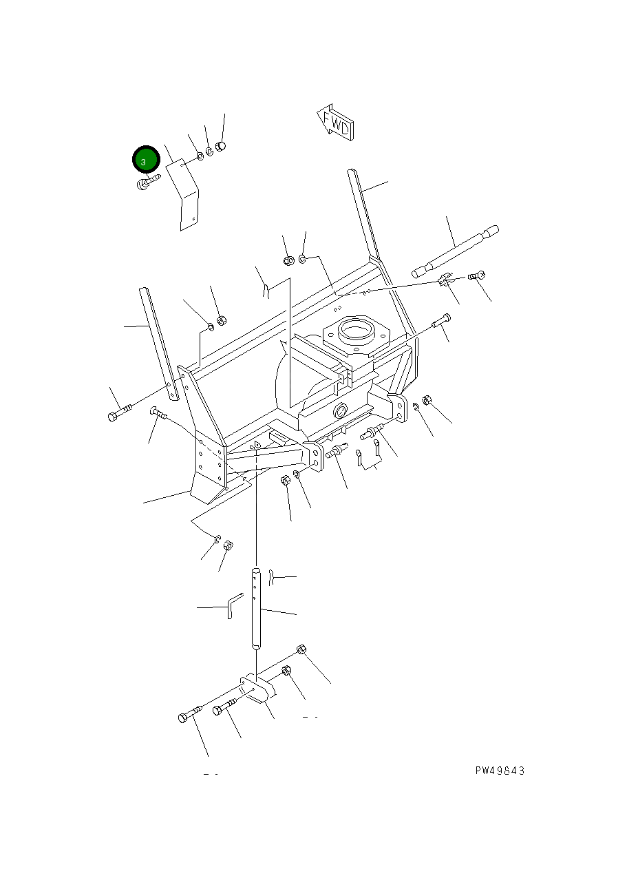 Болт TA01621020  Komatsu